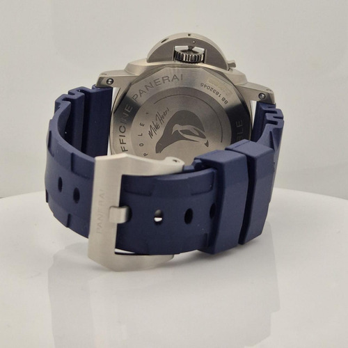 Panerai Luminor Submersible Pole 2 Pole Mike Horn 47mm Gmt Azul Prateado Azul (Usado)