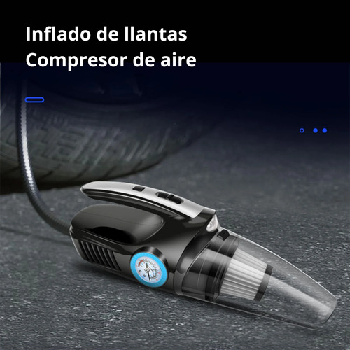 Aspiradora Y Compresor De Aire Para Auto 120 Watts Inflador