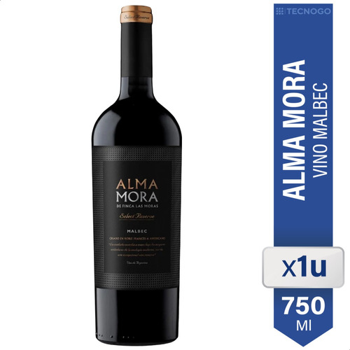 Vino Alma Mora Malbec Select Reserve Tinto Finca Las Moras