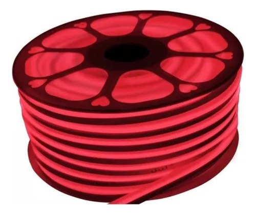 Manguera Neon Flex Led Rollo 25m Ip65 127v Construled L/rojo Color De La Luz Rojo