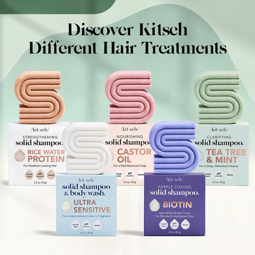 Shampoo Bar Kitsch Rosemary & Biotina Para Dar Volume Ao Cre