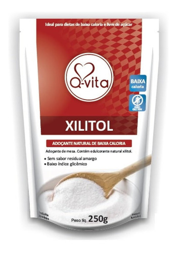 Xilitol Q-vita 250g Unidade Natural Q-vita