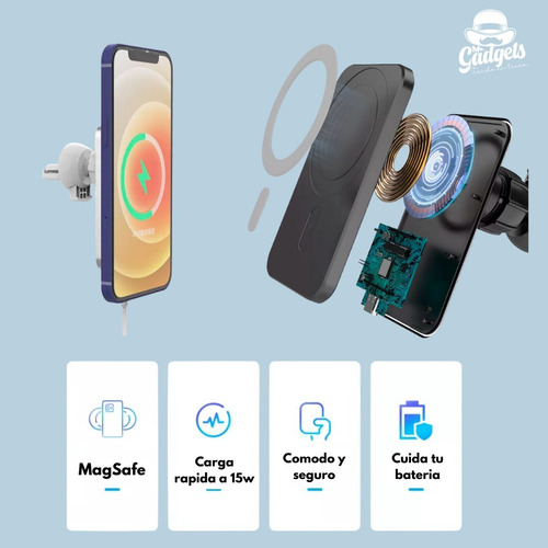 Kit Soporte Para Auto + Funda Para iPhone Magsafe + Regalo