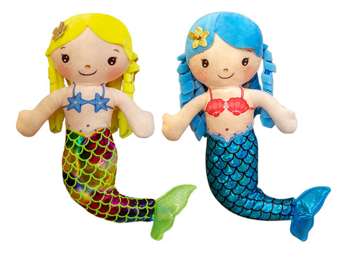 2 Piezas De Muñecos De Sirena De Peluche, Adornos Decorativo