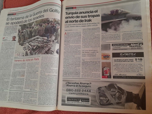 Diario Clarin Guerra Menem Kirchner Amia River 21 03 2003 (Usado)