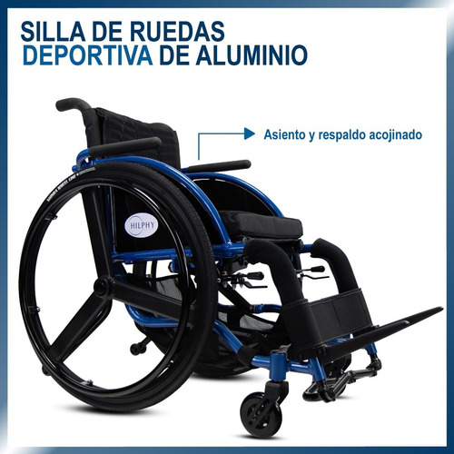 Silla De Ruedas Activa Aluminio Deportiva Plegable Compacta Color Tamaño