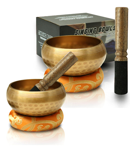 Set De 2 Cuencos De Canto 4 Set | Cuenco Sonoro De