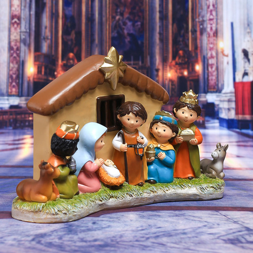 Decoración Artesanal De Resina Para Regalo Con Escena De La