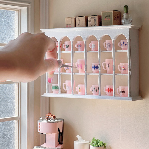 Taza Con Portavasos De 1/6 Pulgadas, Modelo Casa De Muñecas,