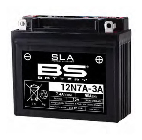 Bateria Para Moto 12n7a 3a Agm Bs Battery 9ah