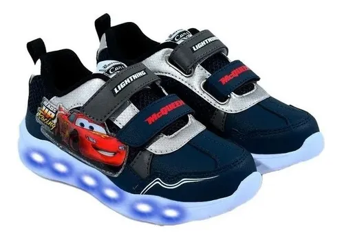 Zapatillas Cars Footy Luces Niños 503 En Plata