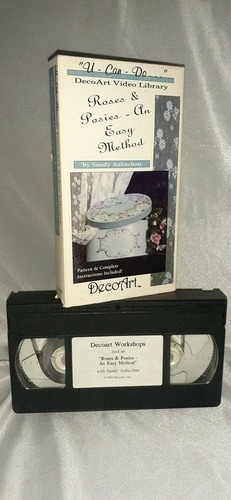 Antiguo Vhs Decoart Workshops Roses Pasies En Inglés 