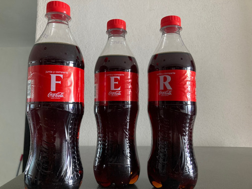 Coca Cola Edición Limitada Letras Fer 3pzs De 500ml