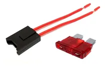 Comprar 10 Porta Fusíveis Lâmina Fio 2,5mm + 10 Fusíveis 10 Amperes