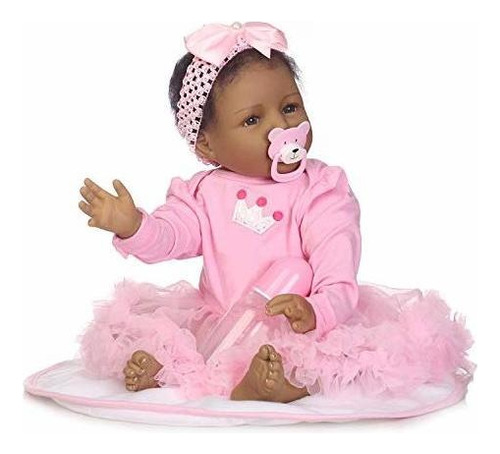 Icradle Biracial Muñeco Bebé Afroamericano Niña 22 Pulgadas 