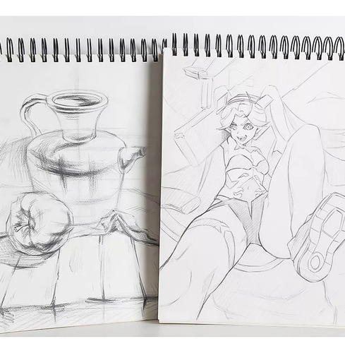 Cuaderno A4+ De Boceto Y Dibujo 200 Páginas Blank Sketchbook Color Gris