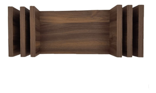 Imagen 5 de 10 de Set De 3 Repisas Flotantes Estilo U 30 X 15 Cm Color Nogal Terracota