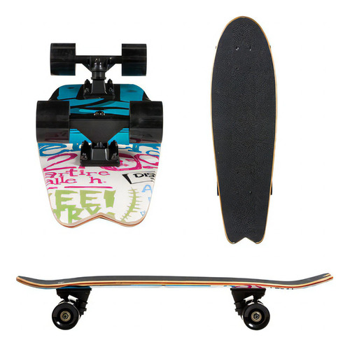 Longboard Skate Trucks Negro Rofft Madera Arce 7 Capas Grado