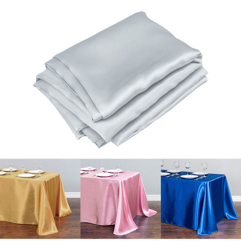 Mantel Rectangular De Satén Para Bodas Y Navidad