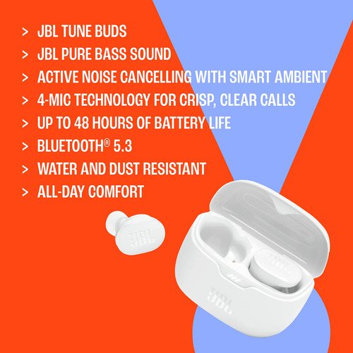 Fones De Ouvido Jbl Tune Buds True Wireless Com Cancelamento