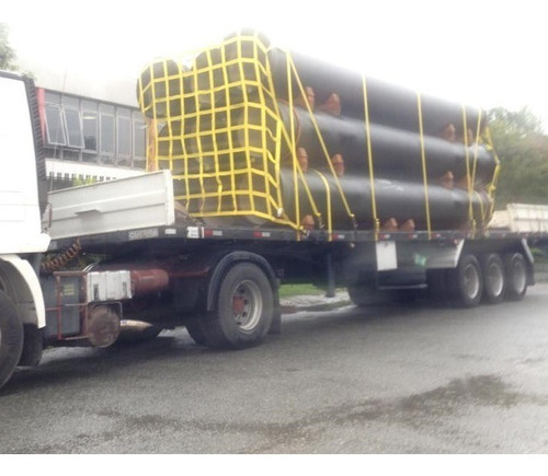 Rede Tela Segurança De Carga Caminhão 3x3 Mts Cinta De 50mm