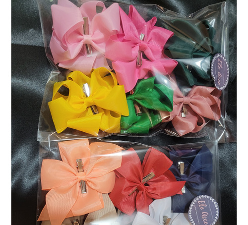 Moños Para El Cabello Tamaño 10 Cm 12 Pares 24 Piezas