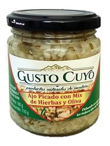 Ajos Picados Mix De Hierbas Y Oliva Gusto Cuyo X 180gr