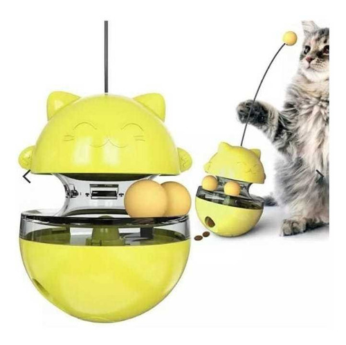 Juguete Para Gato Tentempié Dispensador De Alimento C/pelota