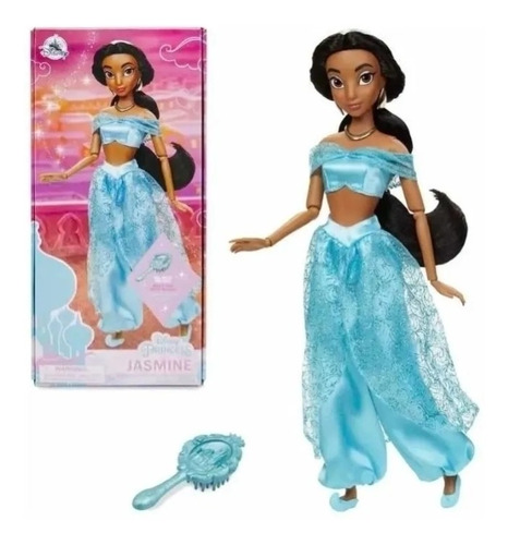 Princesa Jasmine Muñeca 29cm Cepillo Disney Store Colección