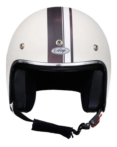 Casco para moto abierto Vértigo beige mate talle