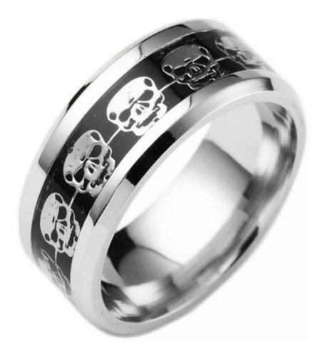 Anillo Calaveras Acero Quirúrgico Argolla Skull 