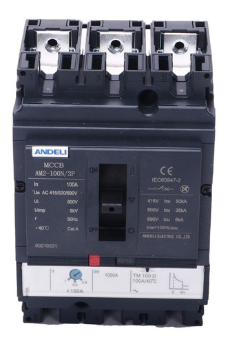 Breaker Trifasico Am1 3x630 Amp Andeli Am2-630h 