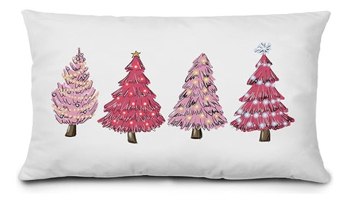 Fundas De Almohada Rosas Para Arbol De Navidad De 12 X 20 Pu