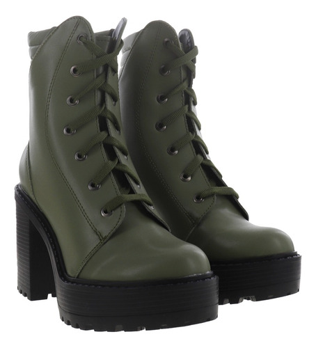 Imagen 3 de 4 de Botines De Tacón Estilo Combate Suela Chunky Erez
