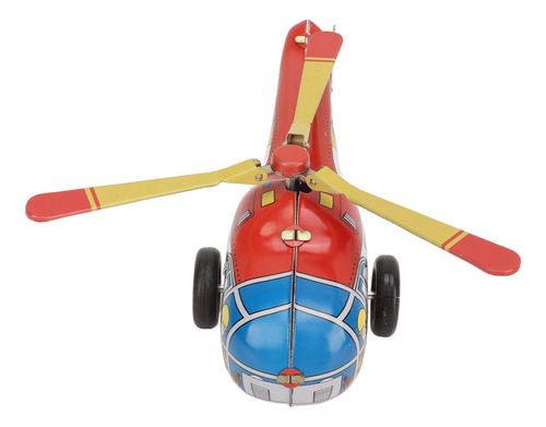 Helicóptero De Juguete Clockwork Plane, Metal, Hierro, Cuerd