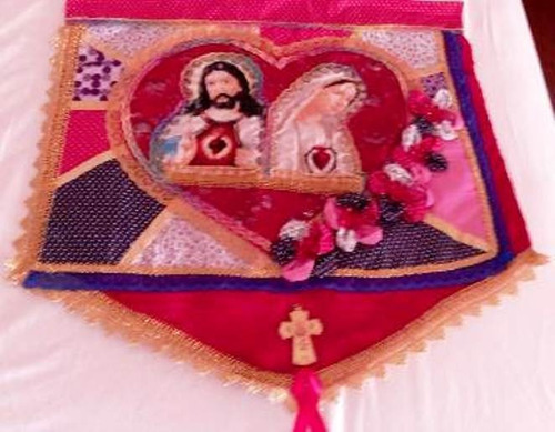 Imagem 1 de 1 de Estandarte Sag. Coração Jesus E iMac. Coração Maria