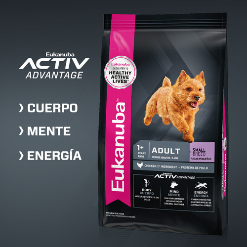 Alimento Eukanuba Perro Adulto de raza pequeña sabor mix en bolsa de 3 kg