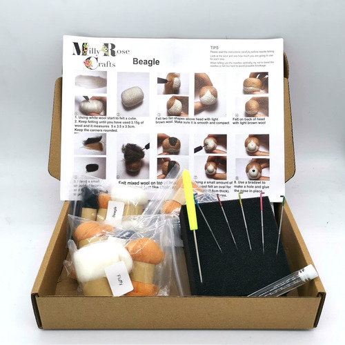 Millyrose Crafts Kit Completo Fieltro Aguja Para 4 Perro