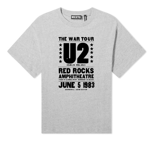 U2 Remera Rock Vintage Retro Rock 1983 Unica