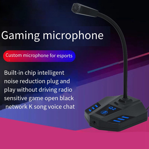 Microfone Condensador Q2 Desktop Gooseneck, Microfone De Con