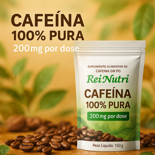 Suplemento Alimentar À Base De Cafeína Rei Nutri 150g Sem Sabor