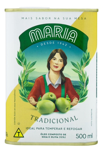 Óleo Composto de Soja e Oliva Tradicional Maria Lata 500ml