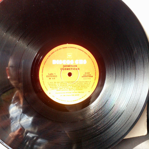 Cosmeticos Vinilo Lp Insert 1985 Impecable Julio Moura Estándar