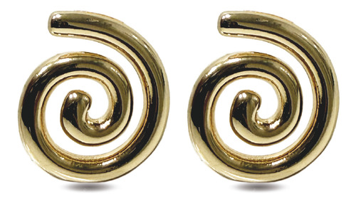 Aretes En Forma De Ola Espiral Para Mujer Oro Laminado 18k Moda Pendientes Para Playa Fina Elegante Ideal Para Regalo Dama