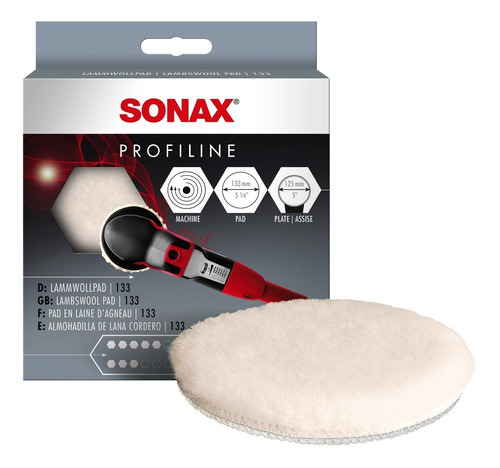 Pad Paño De Cordero Sonax - 5 Pulgadas Corte Alto - Allshine