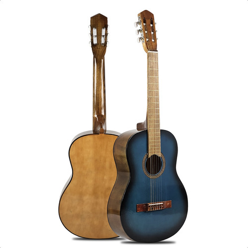 Guitarra Electro Acustica Criolla Funda Pua Colores Color Azul Material Del Diapasón Madera Orientación De La Mano Diestro