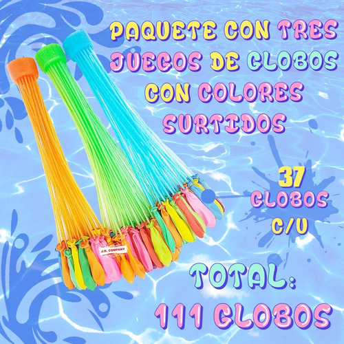 111 Pcs Globos Magicos Neon Agua Alberca Fiesta Ntn-05