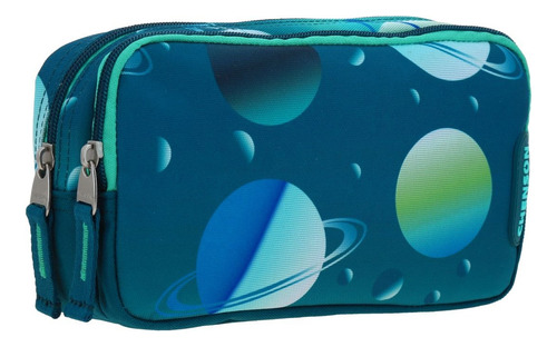 Lapicera Estuche Doble Chenson Anter Para Niño Planetas Azul Anter