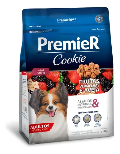 Premier Cookie Cães Ad Frutas Vermelhas E Aveia Porte Pequeno 250...
