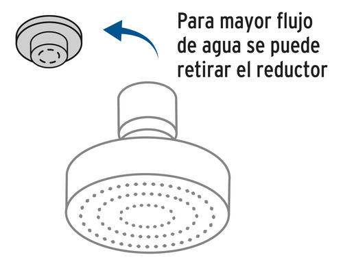 Regadera 5 Funciones Acabado Cromo Con Brazo De Pared